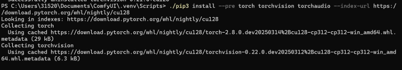 ComfyUI安装+适配5080显卡